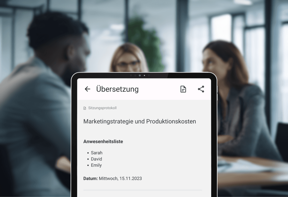 Transkription einer Sitzung